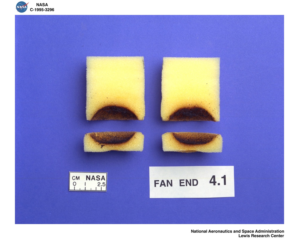 SMOLDERING COMUBSTION IN MICROGRAVITY BURNED FOAM SAMPLES