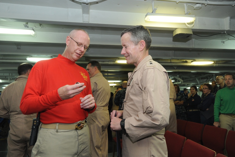 Eisenhower crew celebrates ship's 35th birthday