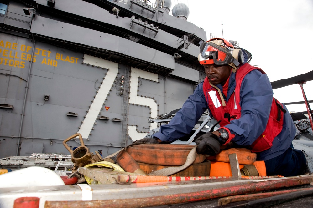 USS Harry S. Truman crew conducts ship training