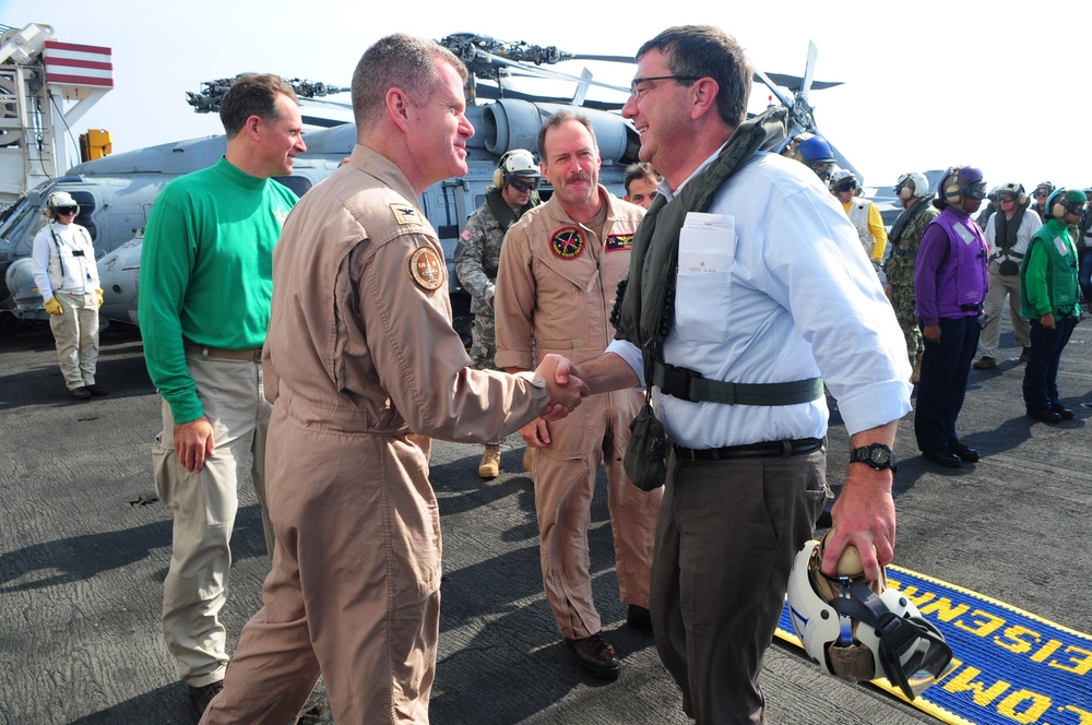 Deputy secretary of defense visits USS Dwight D. Eisenhower