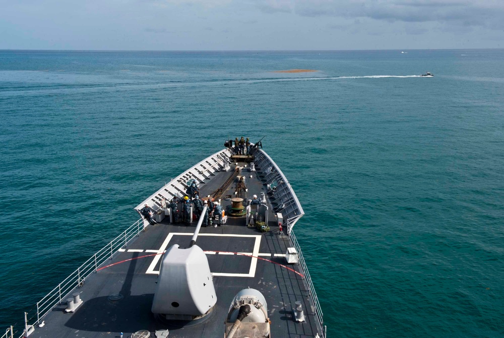 USS Cape St. George departs Naval Air Station Key West