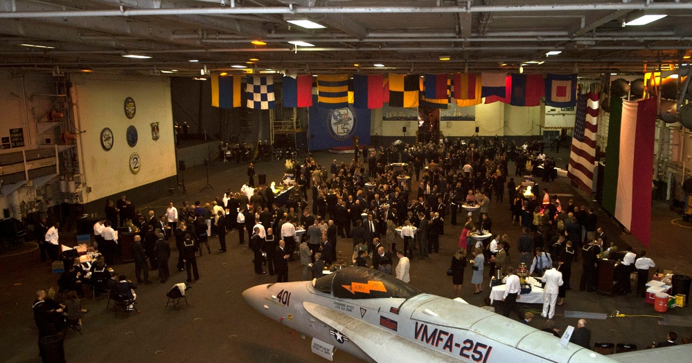 Reception aboard USS Enterprise