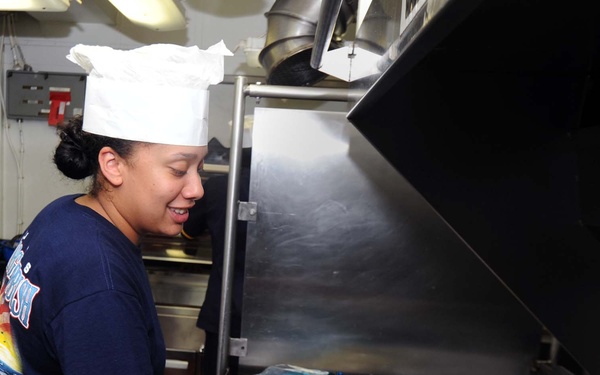 USS George H.W. Bush sailors perform duties