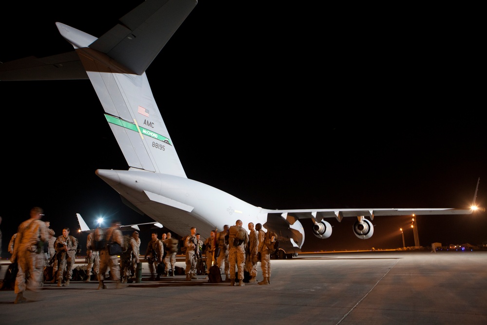 RCT-7 transits to Afghanistan