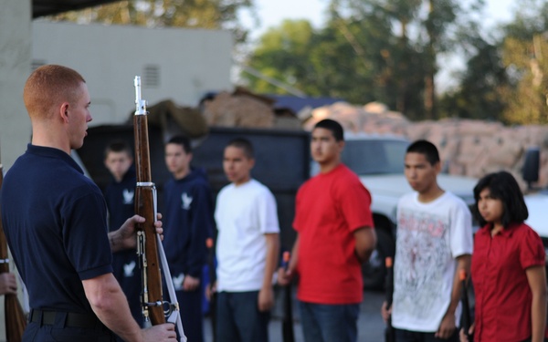 USAF Honor Guard visits Bakersfield High School, Calif.