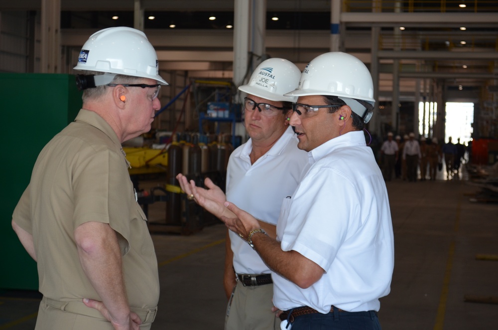 CNO tours the Austal USA