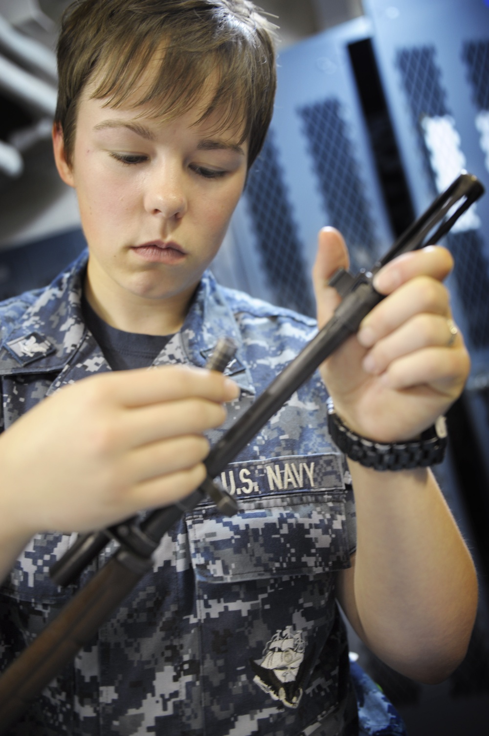 Assembling an M14 rifle