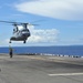 CH-46 Sea Knight helicopter takeoff