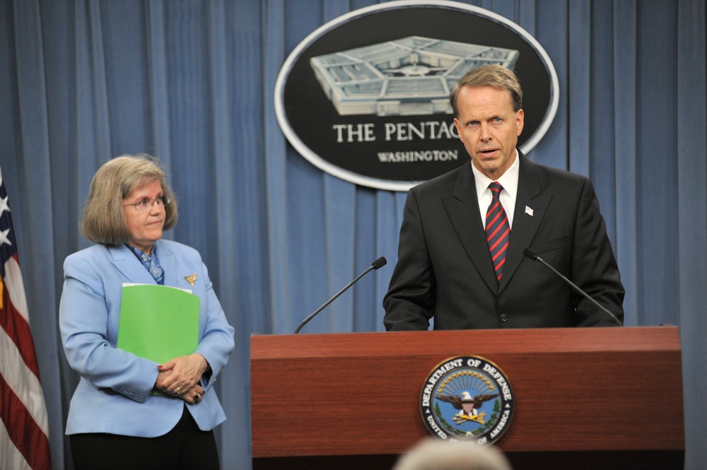 Charles Milam addresses the media