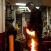 Lighting the aft main machinery room boiler