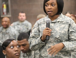 College student and soldier consoles her classmate