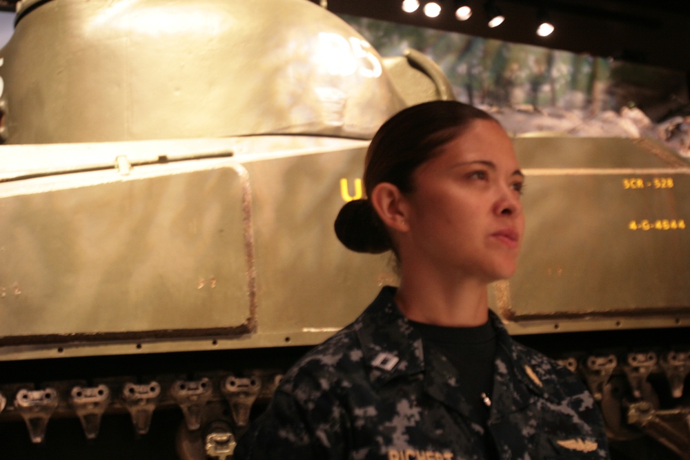 Sailors visit the National Museum of the Marine Corps