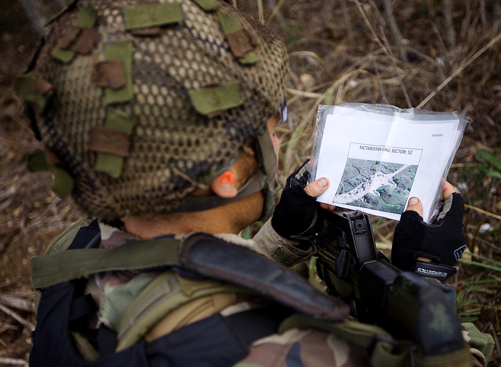 French Marines train in Hawaii during Exercise Amercal 2012