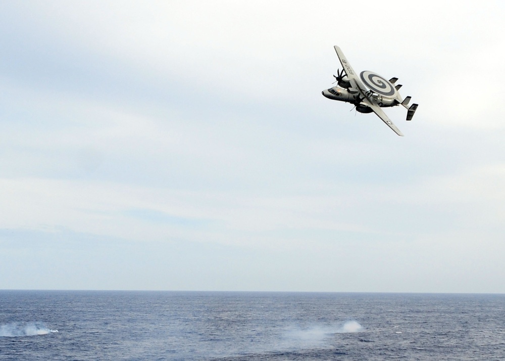 USS Enterprise conducts operations at sea during final deployment