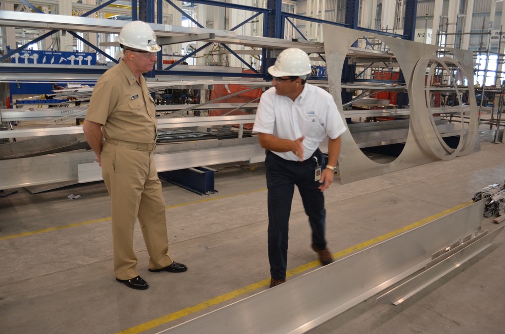 CNO visits Mobile facility to review littoral combat ship construction