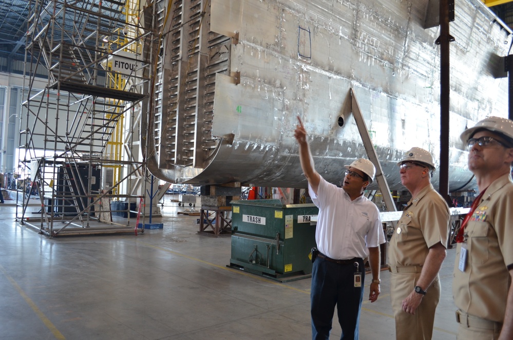 CNO visits Mobile facility to review littoral combat ship construction