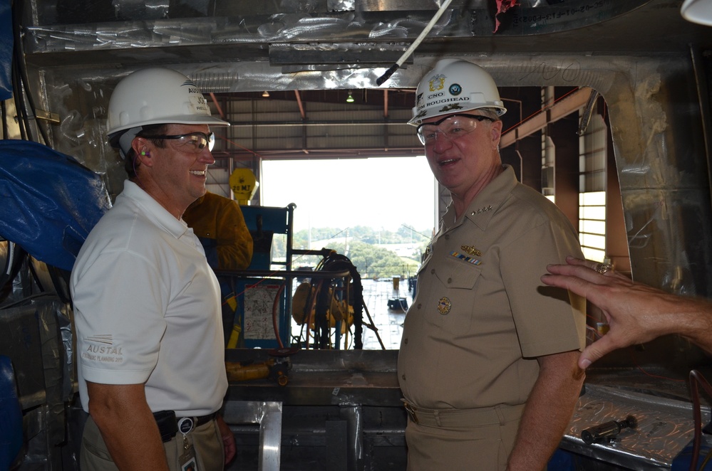 CNO visits Mobile facility to review littoral combat ship construction