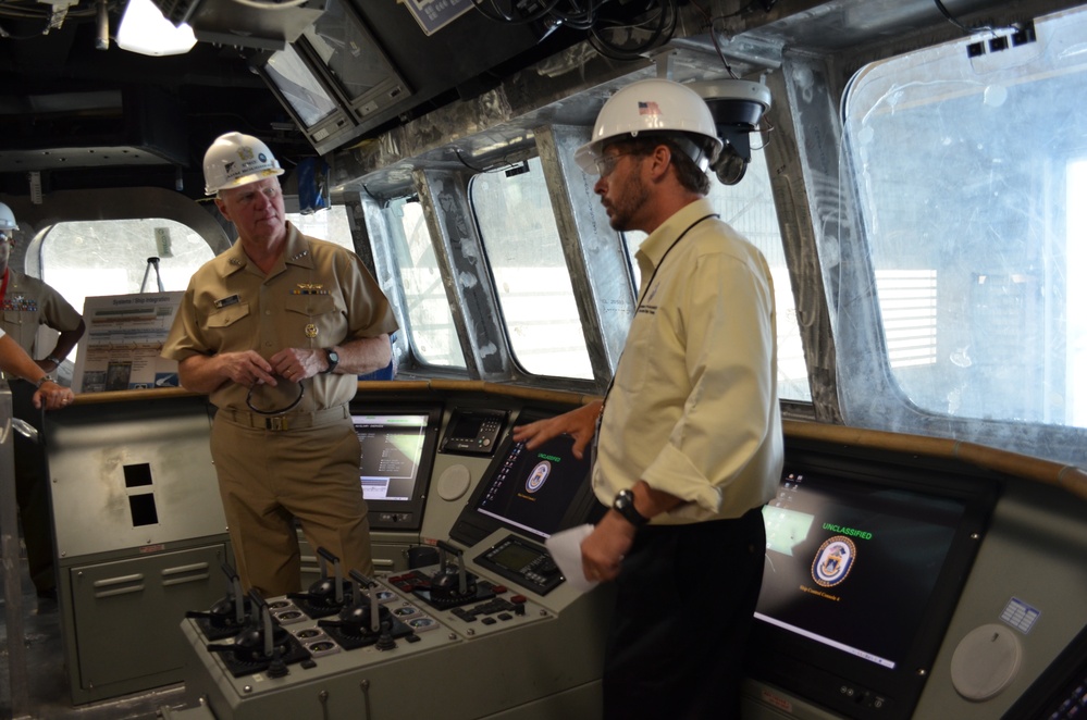 CNO visits Mobile facility to review littoral combat ship construction
