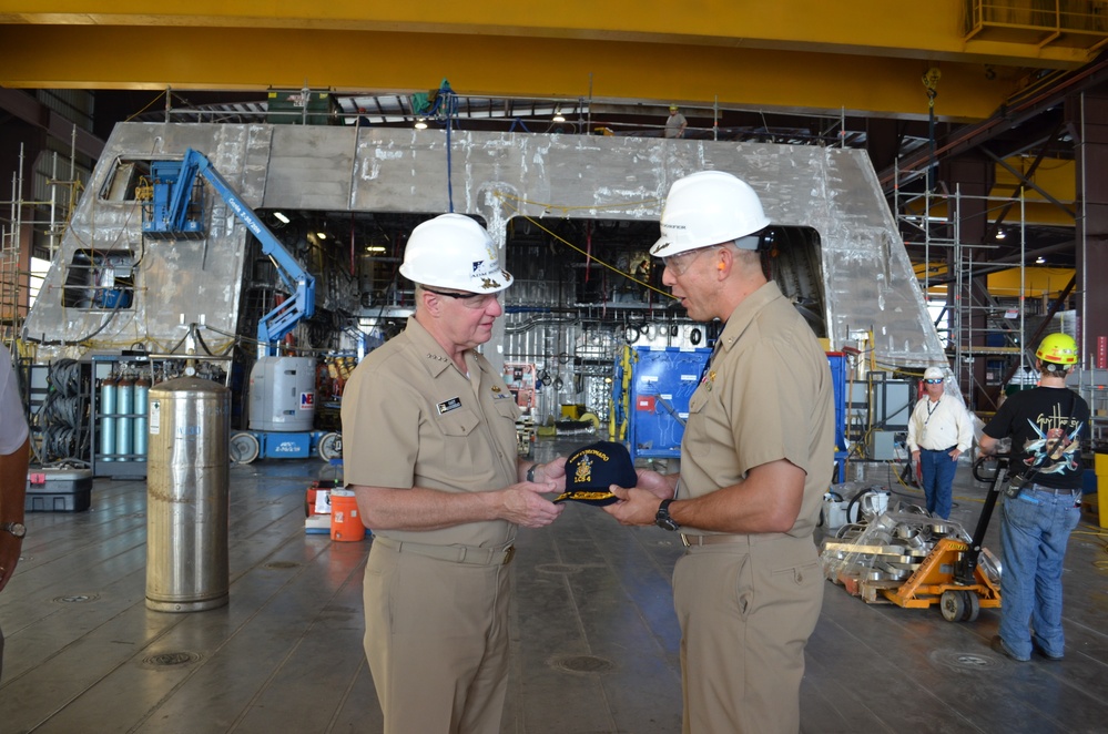 CNO visits Mobile facility to review littoral combat ship construction