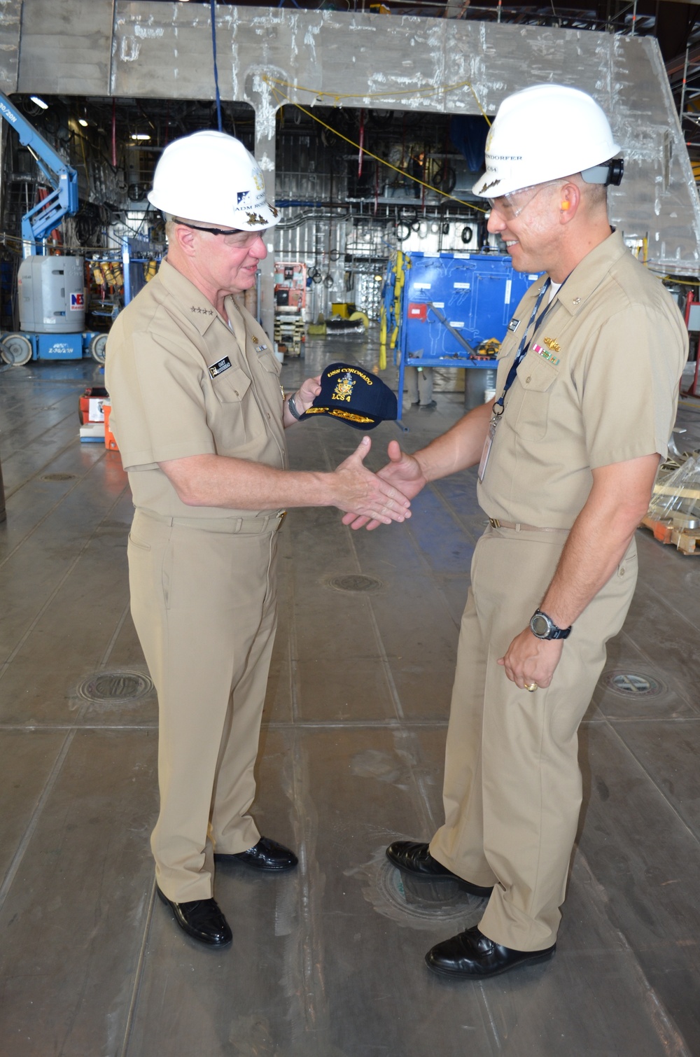 CNO visits Mobile facility to review littoral combat ship construction