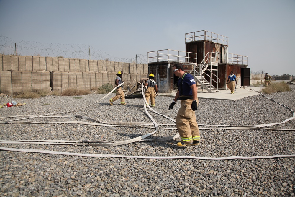 Salerno Fire Department live fire exercise