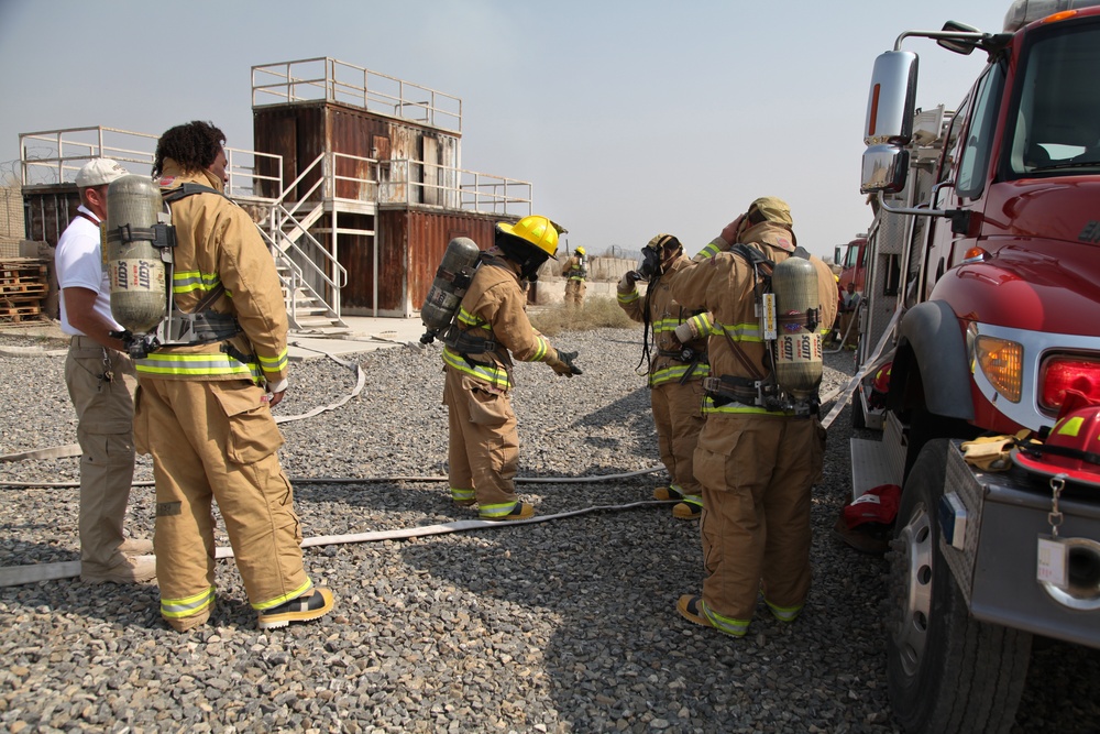 Salerno Fire Department live fire exercise