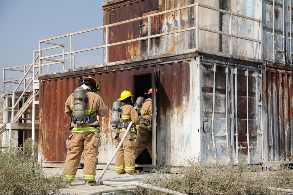 Salerno Fire Department live fire exercise