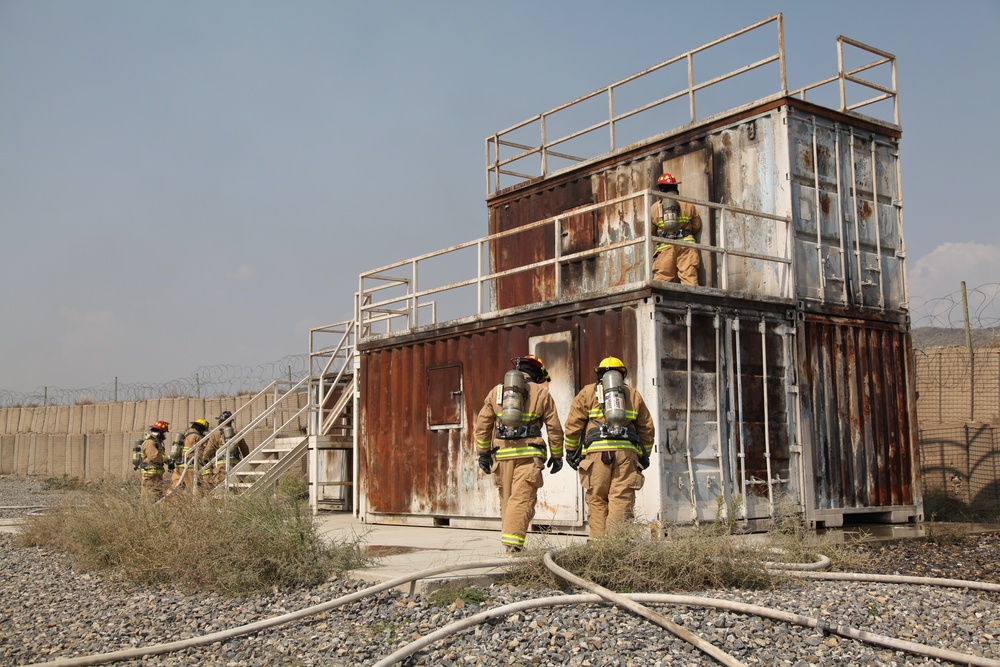 Salerno Fire Department live fire exercise