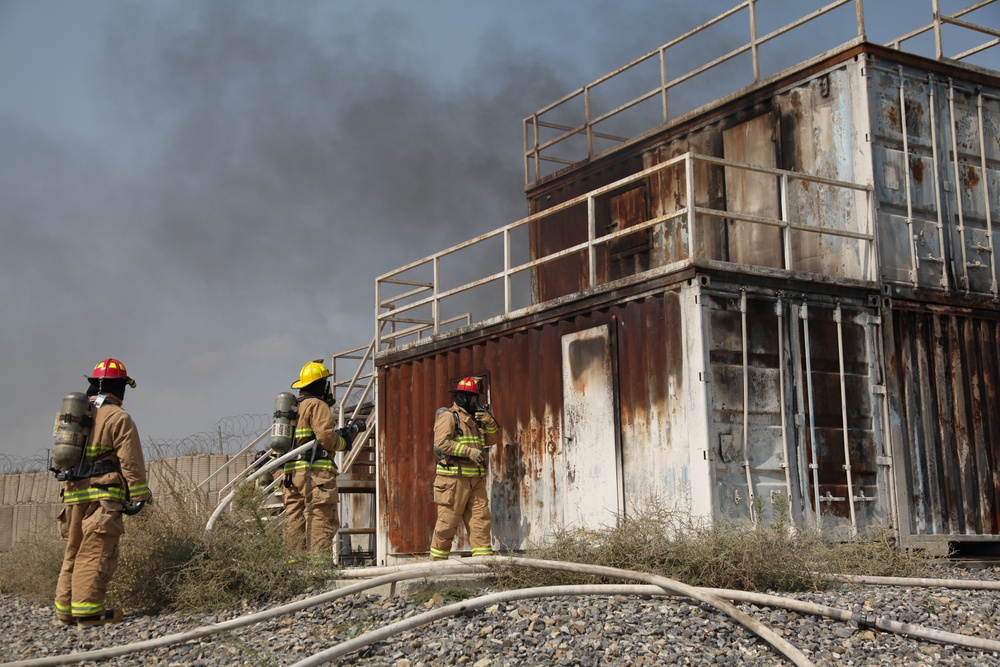 Salerno Fire Department live fire exercise