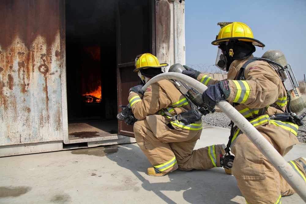 Salerno Fire Department live fire exercise