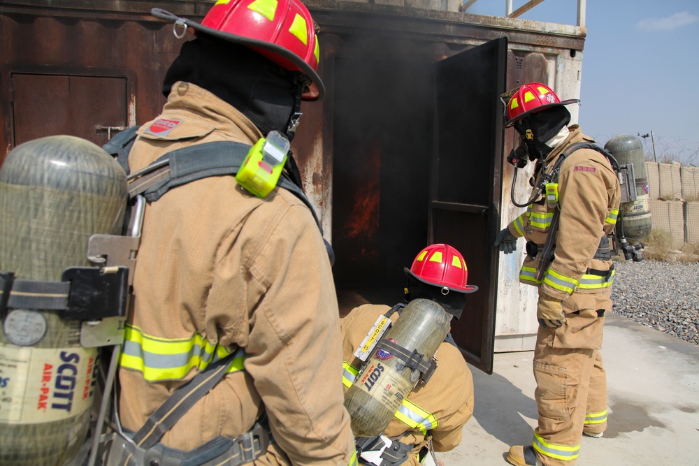 Salerno Fire Department live fire exercise