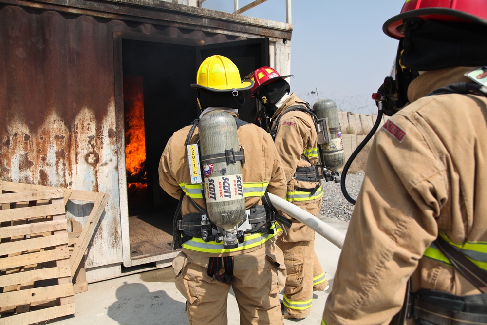 Salerno Fire Department live fire exercise