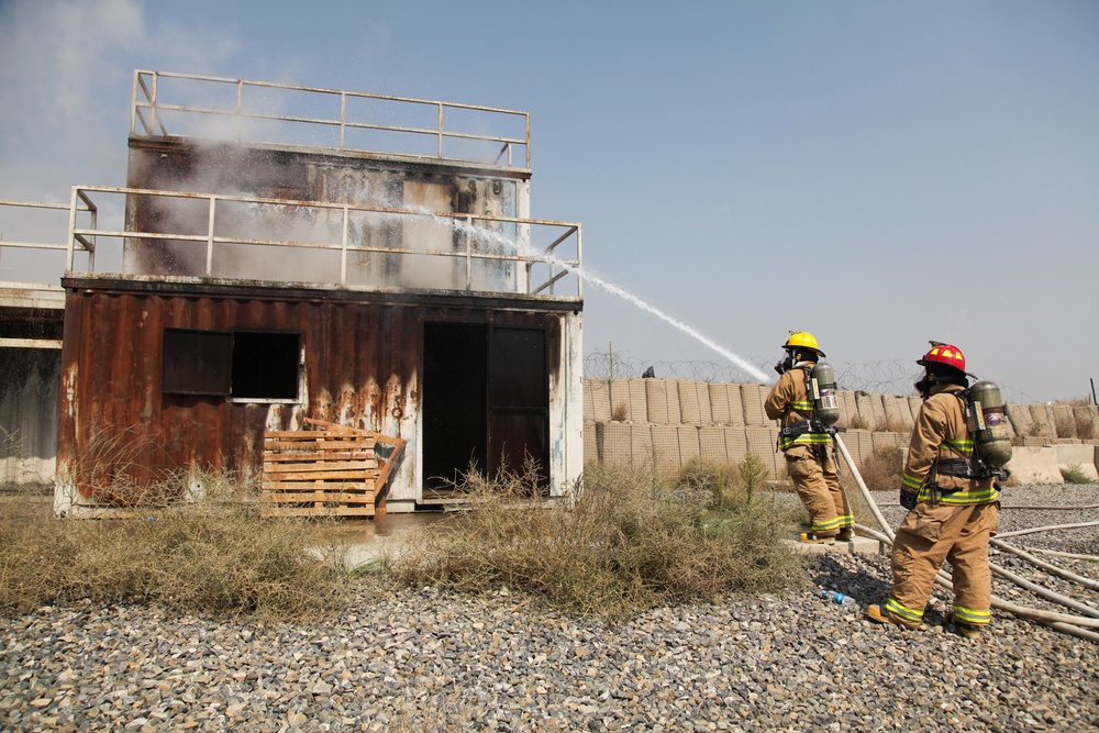 Salerno Fire Department live fire exercise