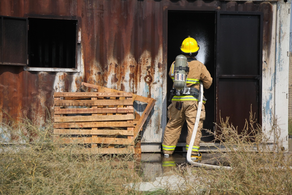 Salerno Fire Department live fire exercise