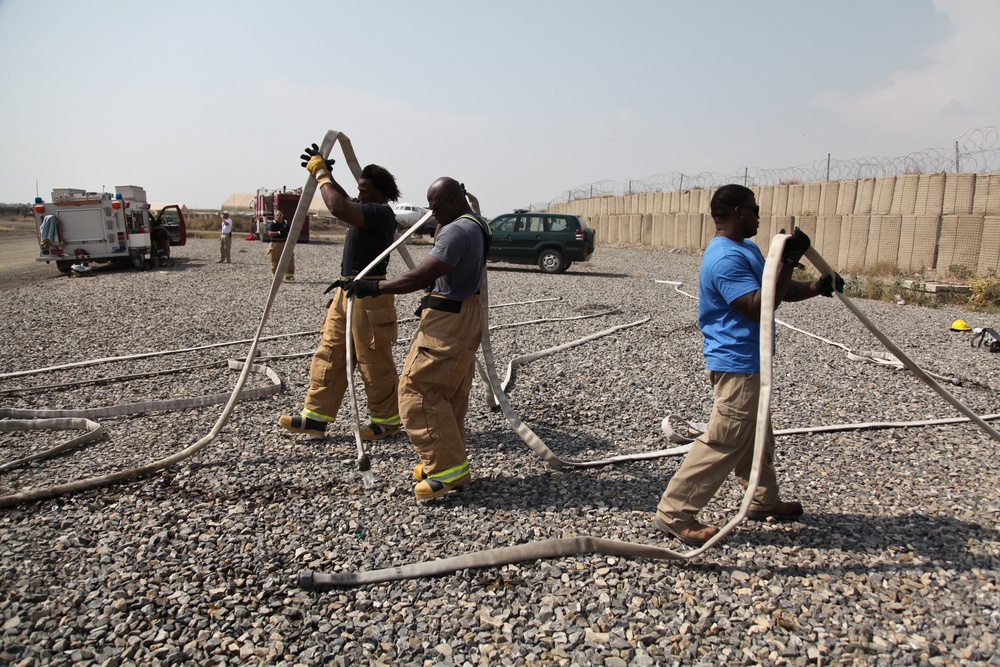 Salerno Fire Department live fire exercise