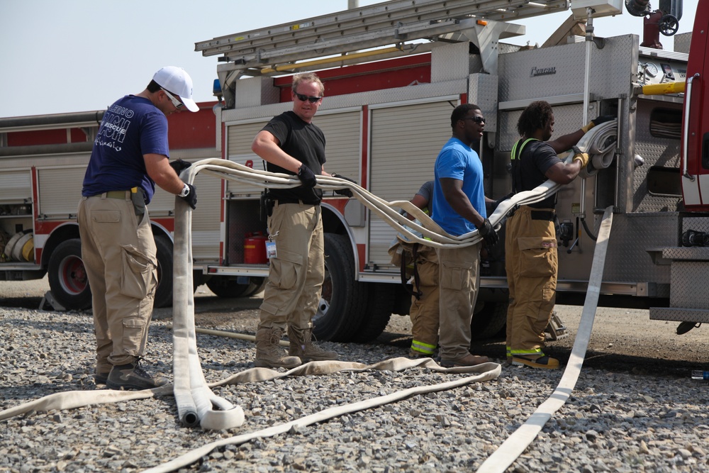 Salerno Fire Department live fire exercise