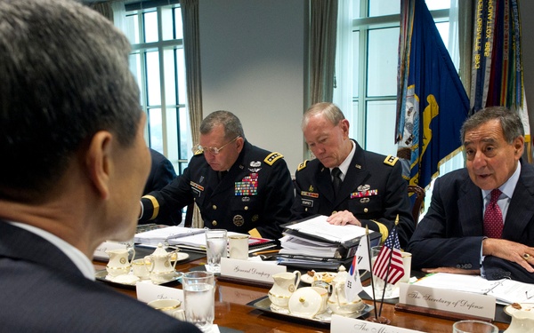 Secretary of defense meets with South Korean defense minister