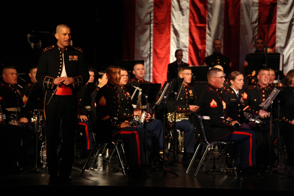 Parris Island Marine Band at the Celebrate Columbus 2012 Concert at the Klein Memorial Auditorium in Bridgeport, Conn.