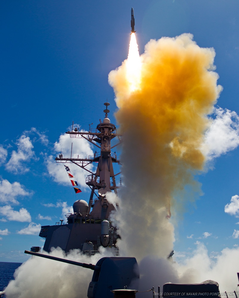 USS Fitzgerald launches missile