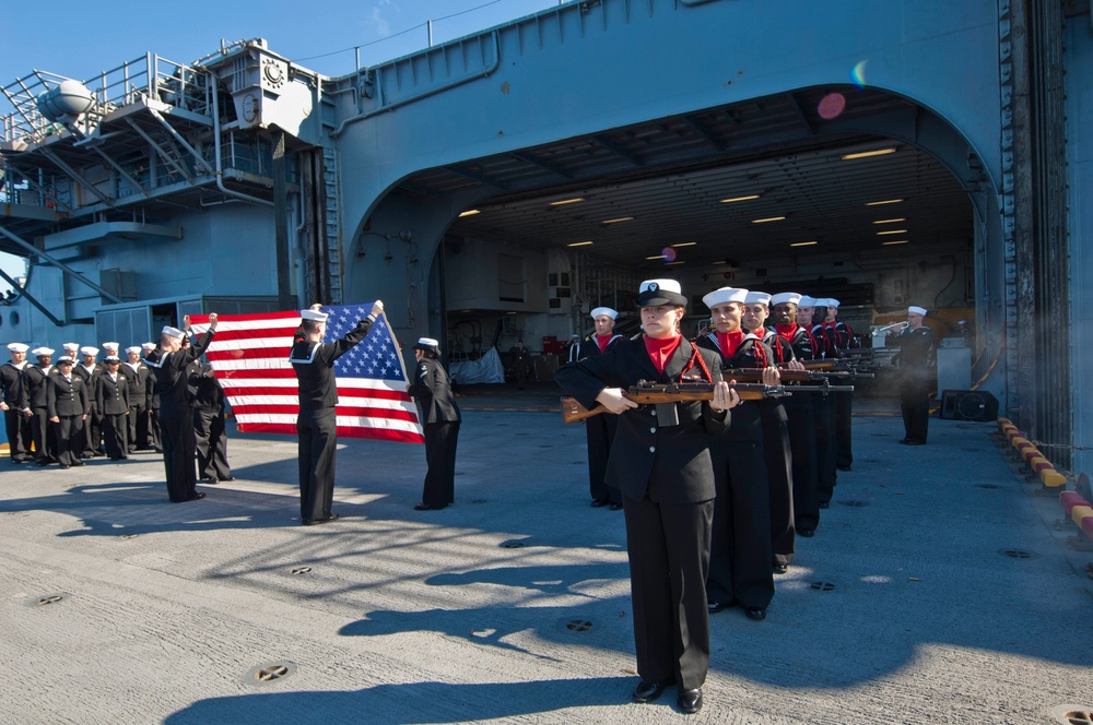 USS Wasp conducts burial at sea