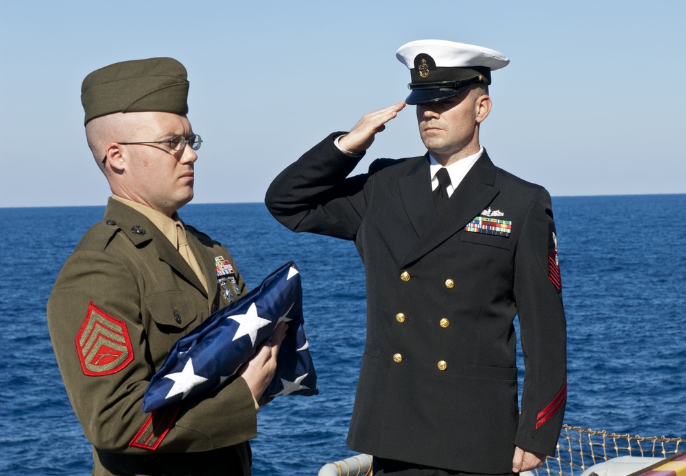 USS Wasp conducts burial at sea