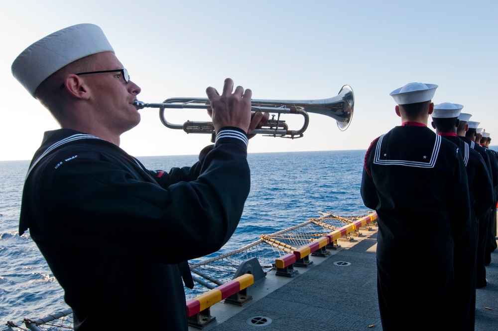 USS Wasp conducts burial at sea