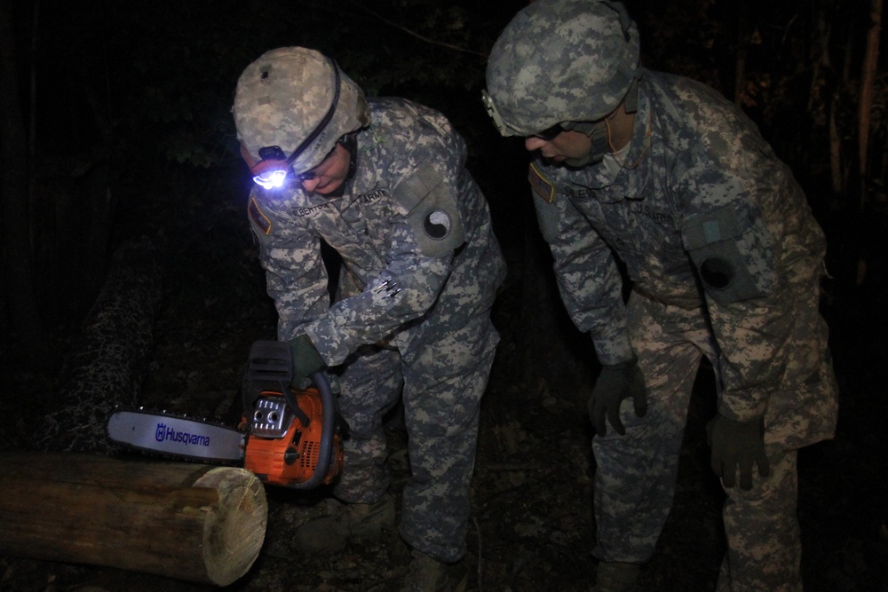 Virginia Guard engineers conduct chain saw refresher training