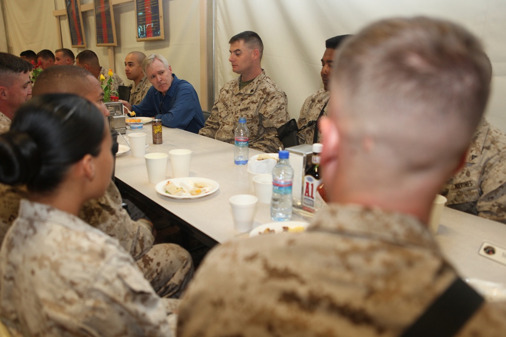 Mabus visits Marines and Sailors in Afghanistan