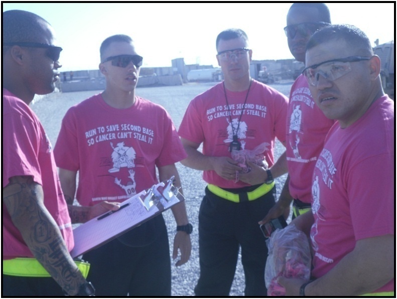 584th MAC soldiers run for breast cancer awareness