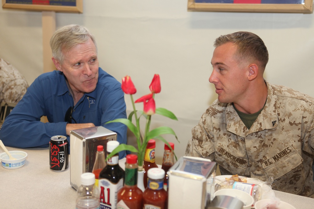 Mabus visits Marines and Sailors in Afghanistan