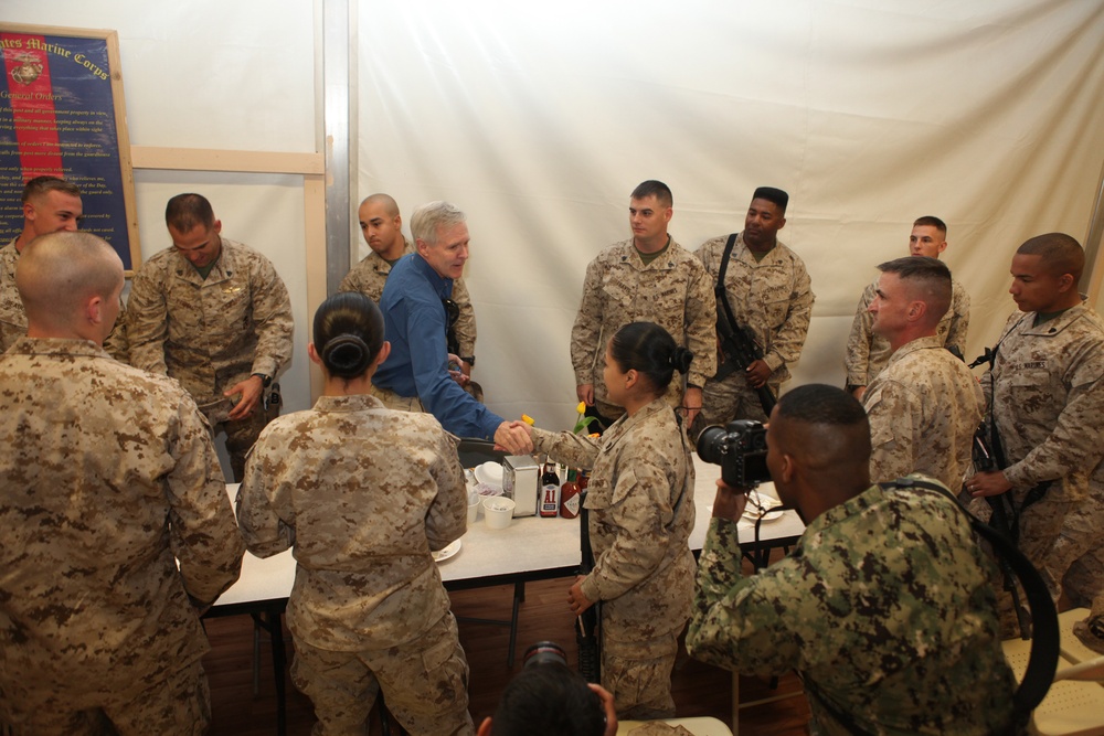 Mabus visits Marines and Sailors in Afghanistan