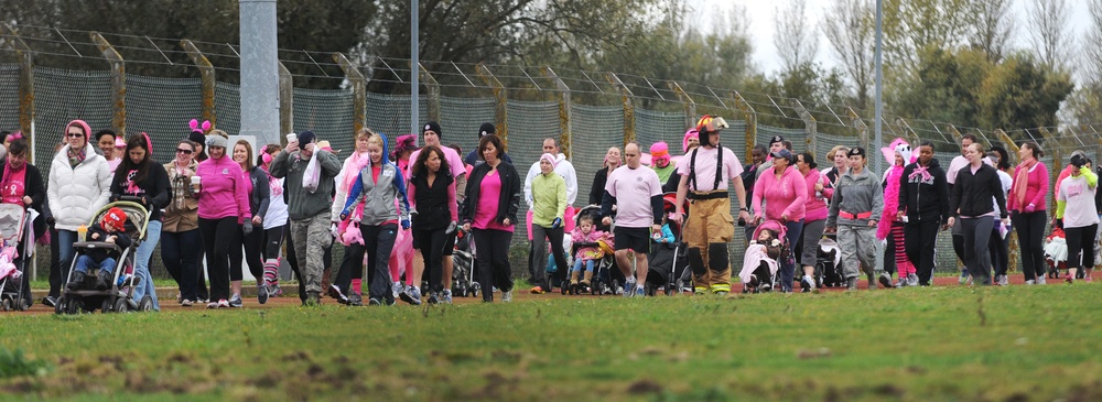 Sporting pink to raise awareness
