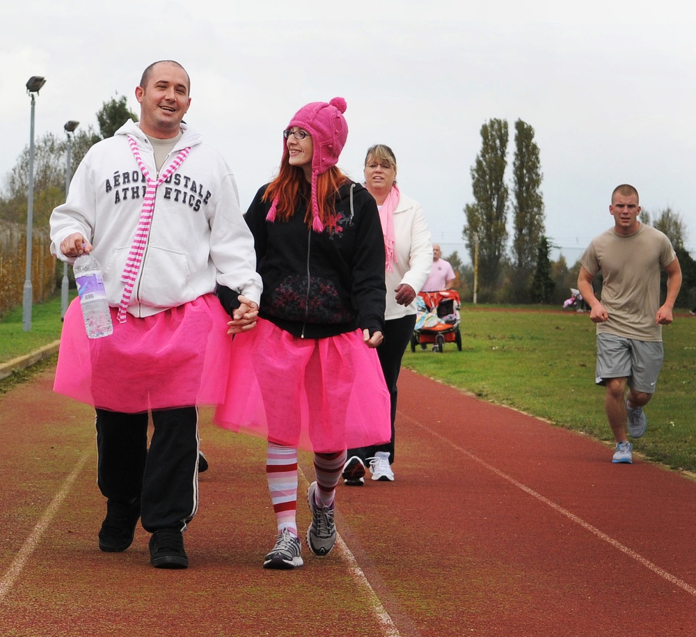 Sporting pink to raise awareness
