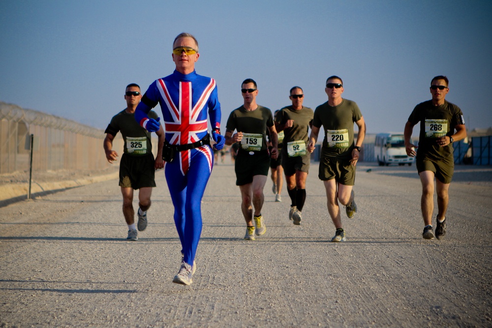 Deployed runners push bodies, complete marathon overseas